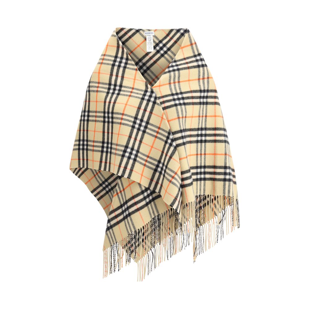 Cape Burberry avec motif Check grise