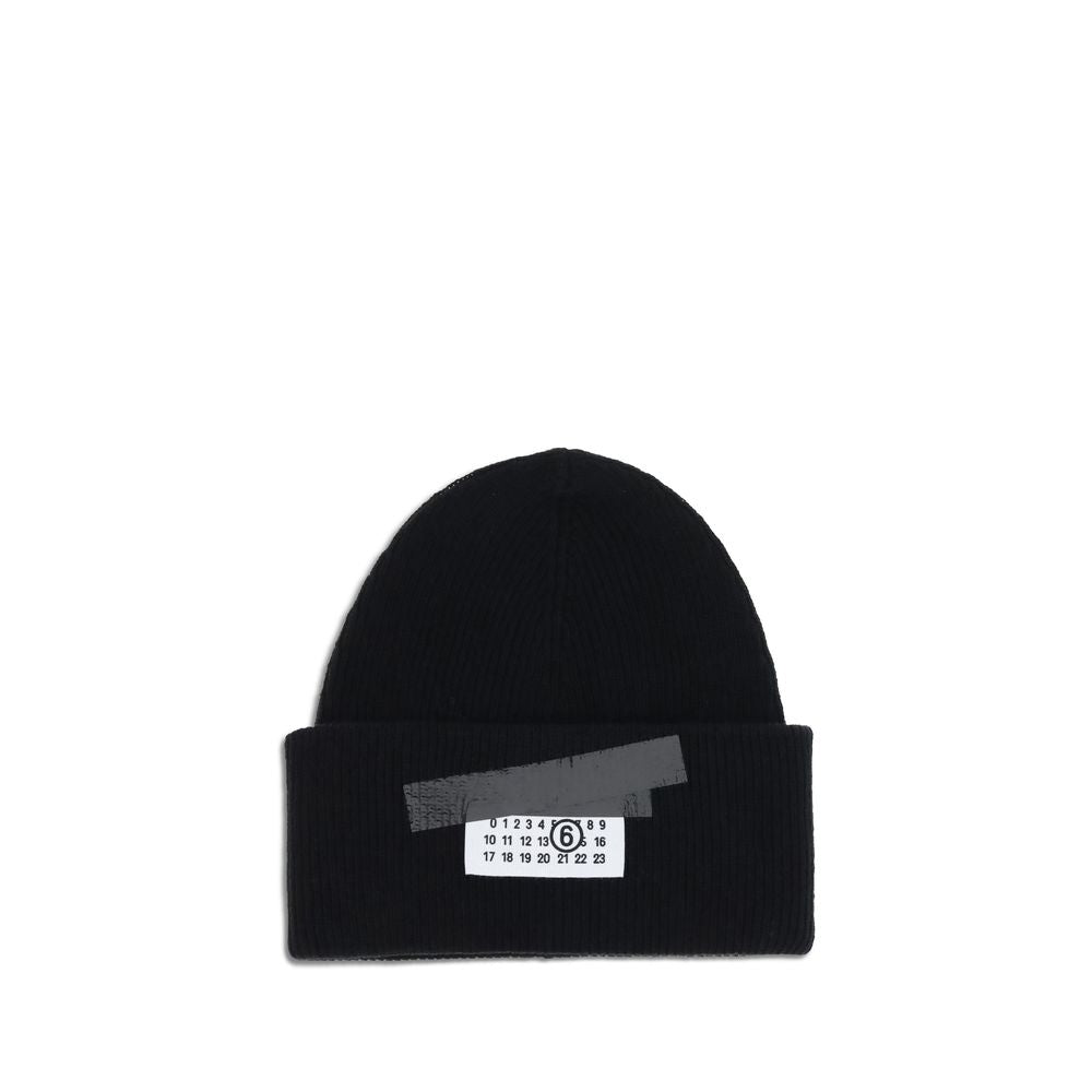 Bonnet MM6 avec patch logo gris