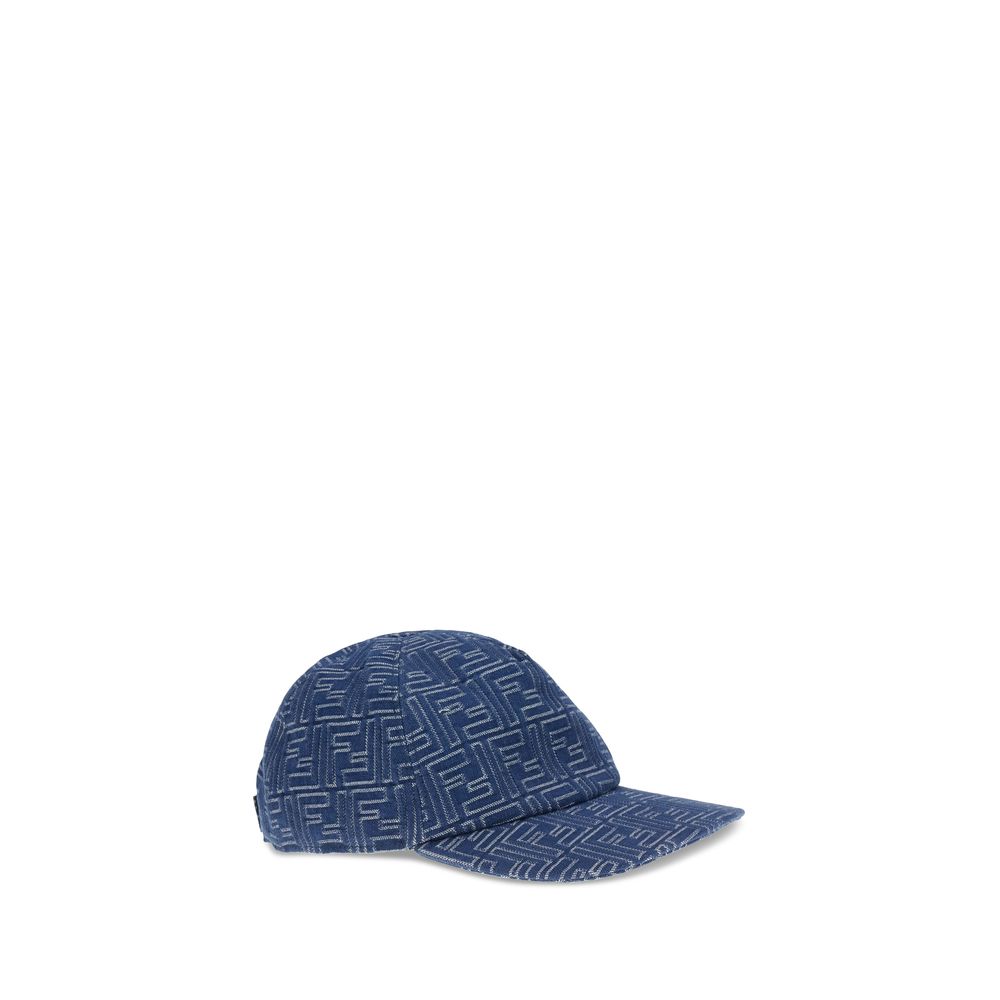Casquette Fendi FF bleu denim