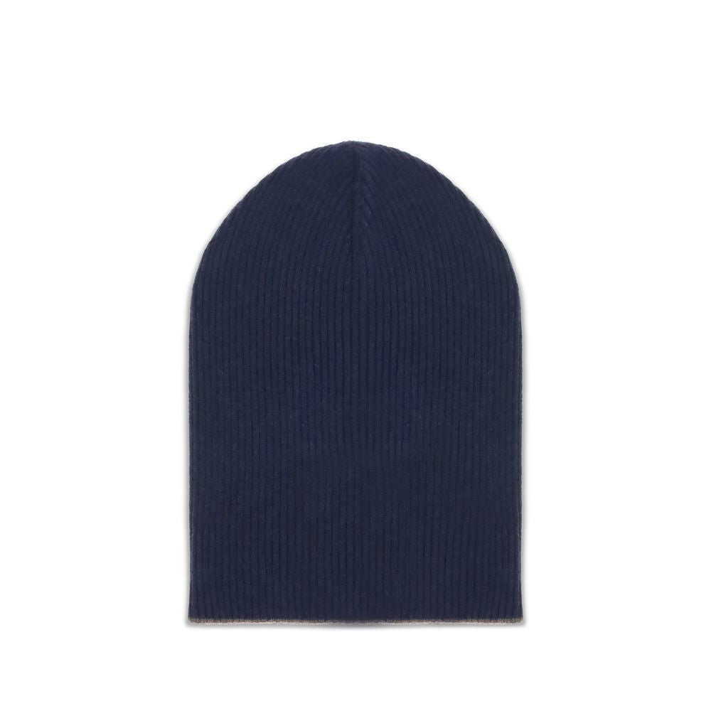 Bonnet Brunello Cucinelli ribbé noir