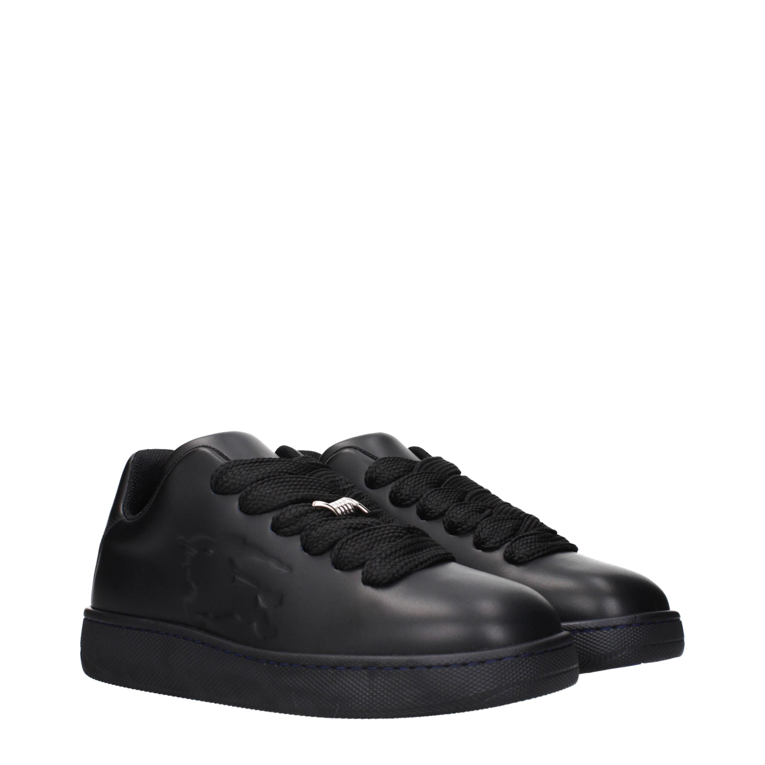 Baskets Burberry en cuir noires
