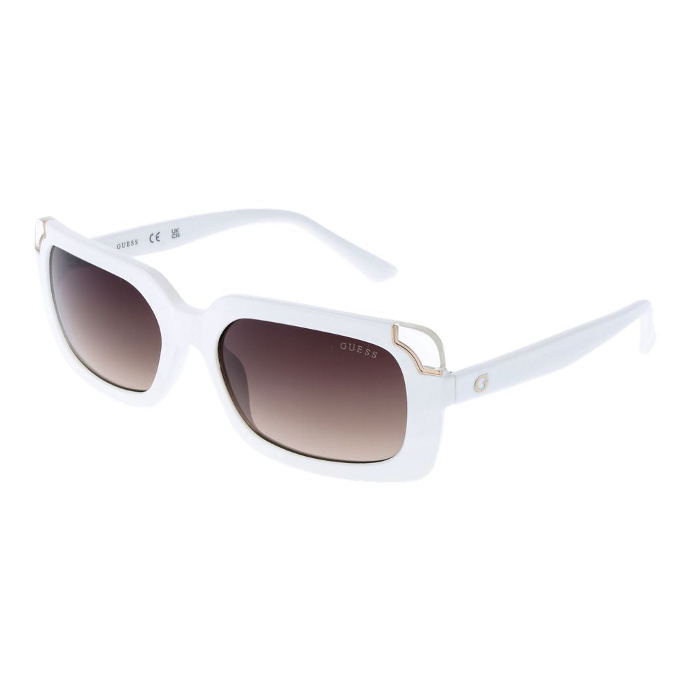 Lunettes de soleil blanches brunes
